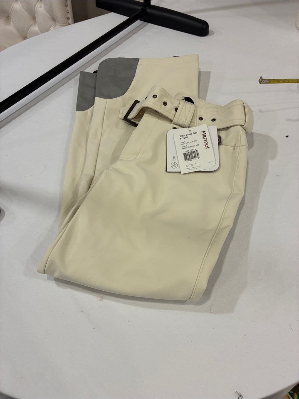 Marmot Women's Cream and Gray Outdoor Shell Pants